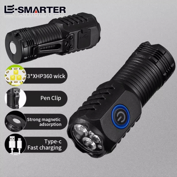 Waterproof Rechargeable Long Range Led Flashlight - Image 3