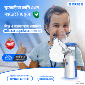 Portable Nebulizer for Kids & Adults – (ফ্রি ডেলিভারি)